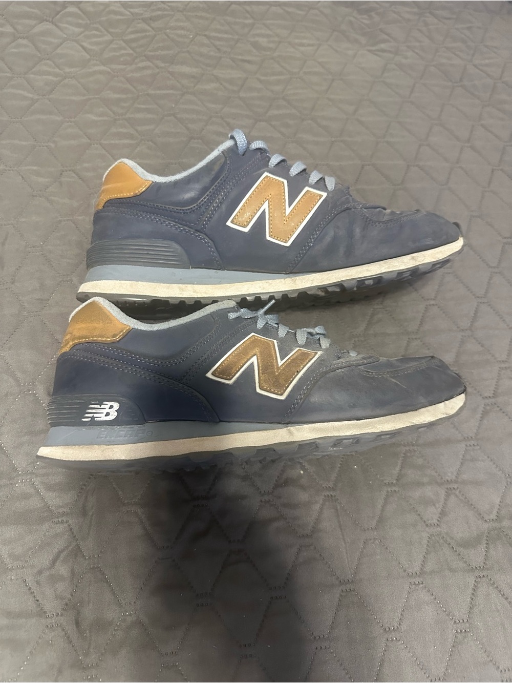 New Balance Navy and Tan Men's Casual Sneaker